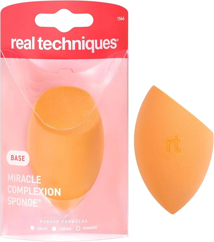 Real Techniques Éponge à teint miracle, éponge à maquillage, pour fond de teint liquide et crème, 1