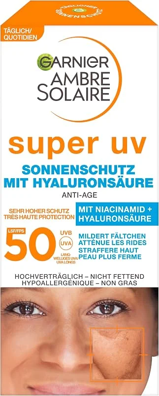 GARNIER AMBRE SOLAIRE - ANTI AGE SUPER UV HYALURONSAURE - 50ML — Soin de la peau