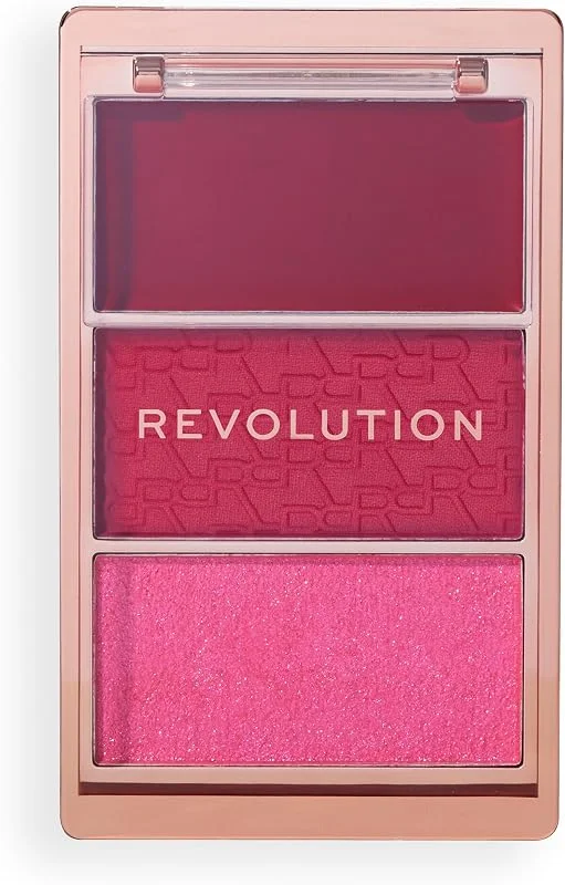 Revolution, Blush Icon Palette (My Cherry Truth), Palette de Blush Crème et Poudre — Maquillage