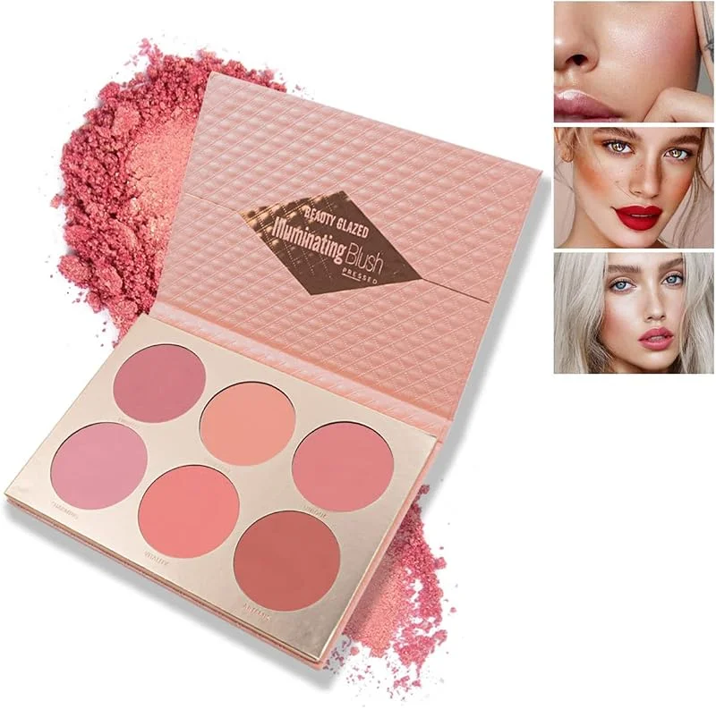 Poudre de fard à joues multicolore 3 en 1 Blush Highlighter Ombre à paupières Maquillage résistant à
