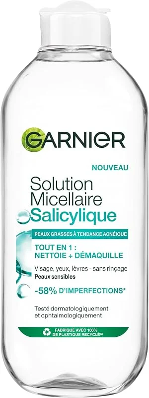 Garnier Solution Micellaire Tout-en-1 Salicylique Anti-Imperfections 400ml — Soin de la peau