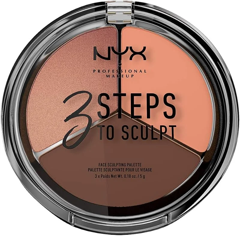 NYX Professional Makeup Contouring - 3 Steps to Sculpt Face Sculpting Palette - Deep — Maquillage