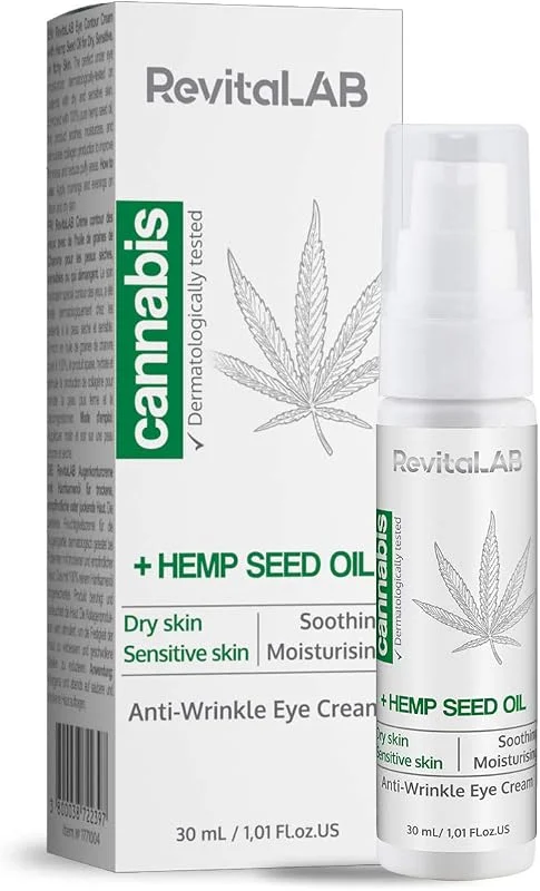 RevitaLAB Crème anti-rides pour les yeux, enrichie en cannabis, testée sous — Soin de la peau