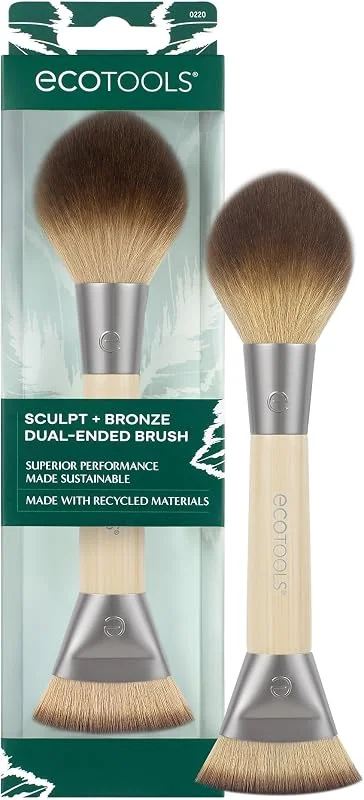 EcoTools Sculpt + Bronze Pinceau double extrémité, dense et moelleux, idéal pour — Maquillage