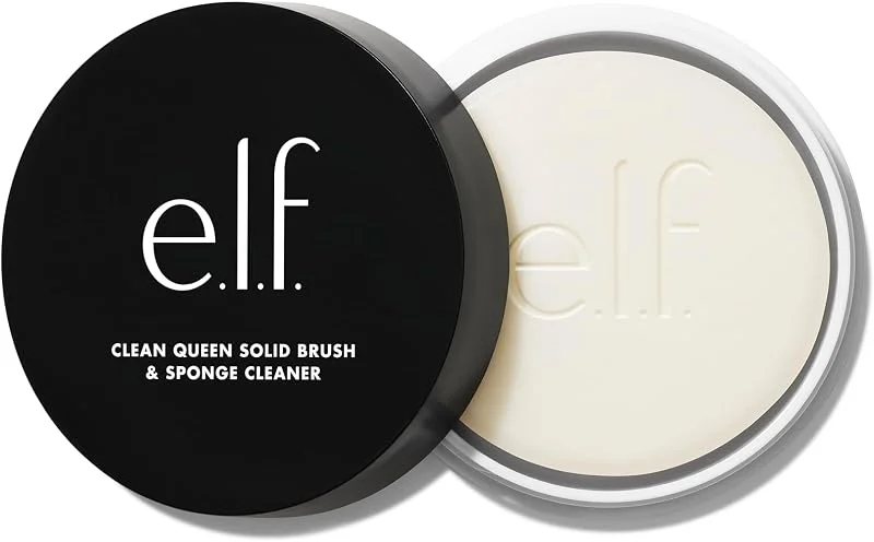 e.l.f. Clean Queen Nettoyant solide pour brosse et éponge, savon activé à l'eau — Beauté