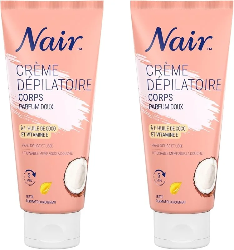 Nair Crème Dépilatoire Corps - A l'Huile de coco et Vitamine E - 2x100ml — Soin de la peau