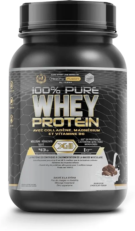 Healthy Fusion Whey Protein, 43 g, dose Protéine Whey Pure avec (1kg) — Complements alimentaires