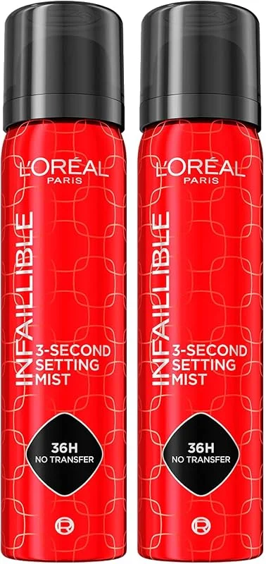 L'Oréal Paris Infaillible Spray Fixateur Maquillage Visage, 2 de 75ml