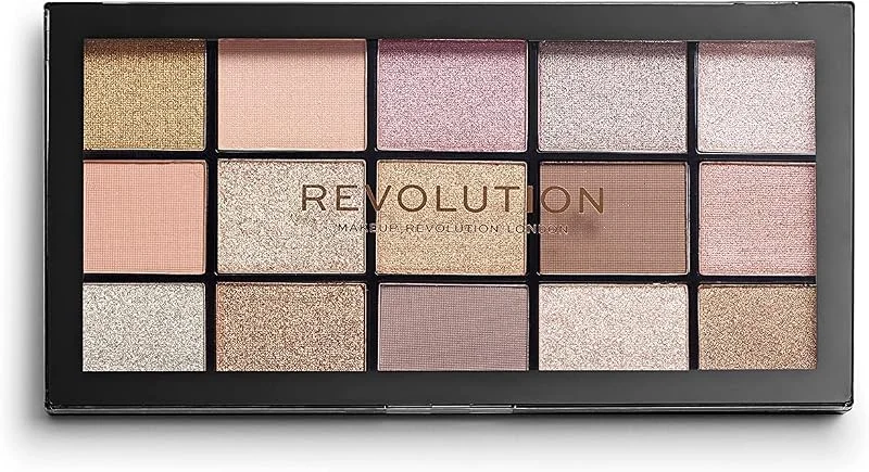 Makeup Revolution, Palette d'ombres à paupières Reloaded, Fundamental, 15 nuances — Maquillage