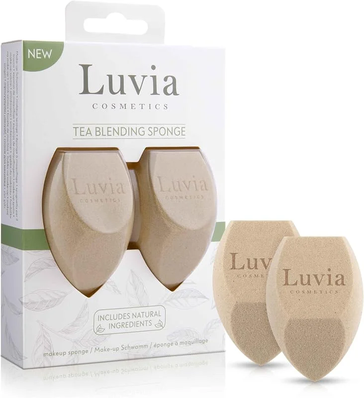 Luvia Cosmetics Lot d'éponges de maquillage avec thé précieux, mélangeur de maquillage en forme de