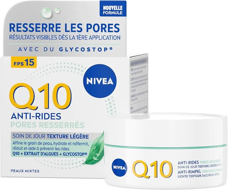 NIVEA Q10 Soin de Jour Matifiant Anti-Rides, SPF 15, 50 ml — Soin de la peau