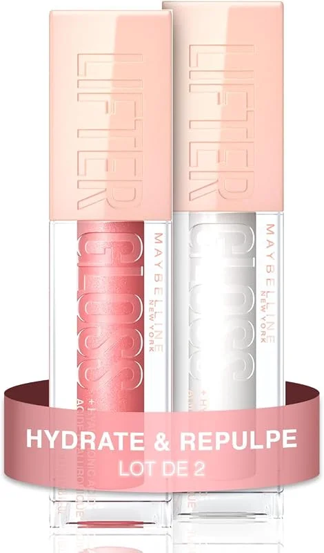 Maybelline New York Lifter Gloss Hydratant Acide Hyaluronique Lot de 2 — Maquillage