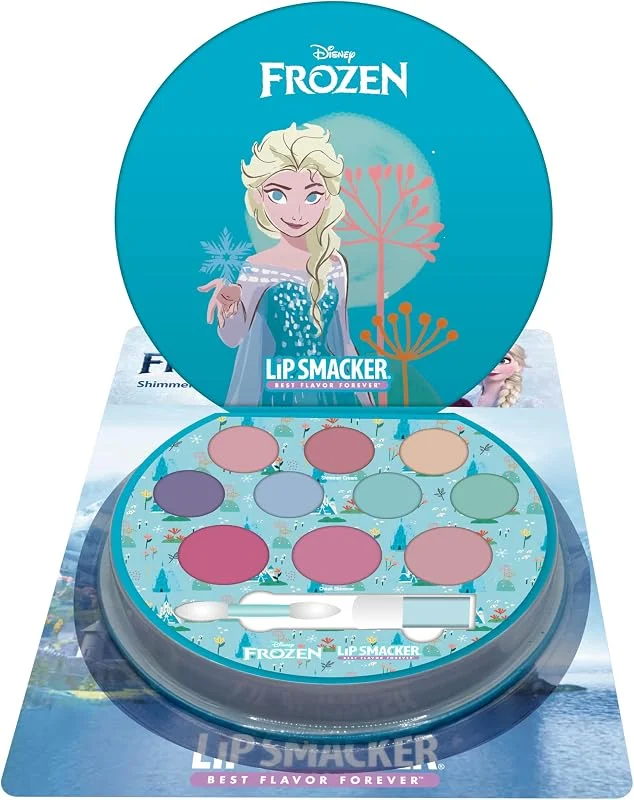 Lip Smacker Reine des Neiges Shimmer Color Palette, Kit Reine des Neiges 12 Pcs pour Enfants