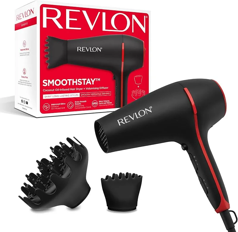 Revlon SmoothStay Sèche-cheveux avec infusion d'huile de coco - RVDR5317