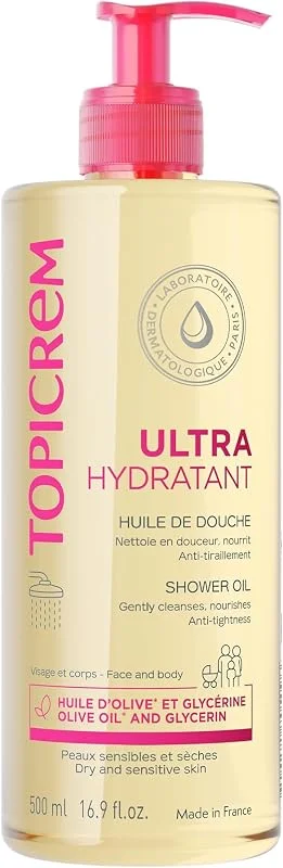 Topicrem - Ultra-Hydratant, Huile de Douche Visage et Corps - 500 ml — Soin de la peau