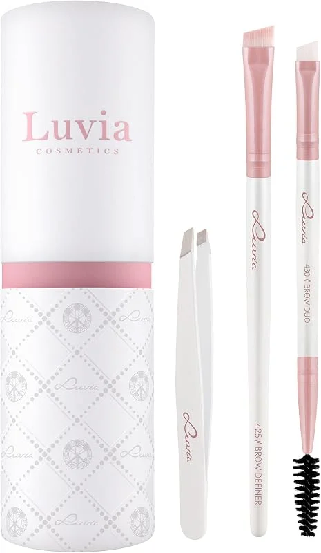 Set de pinceaux de maquillage Luvia, Prime Brow Kit, set de pinceaux à sourcils, 2 pinceaux