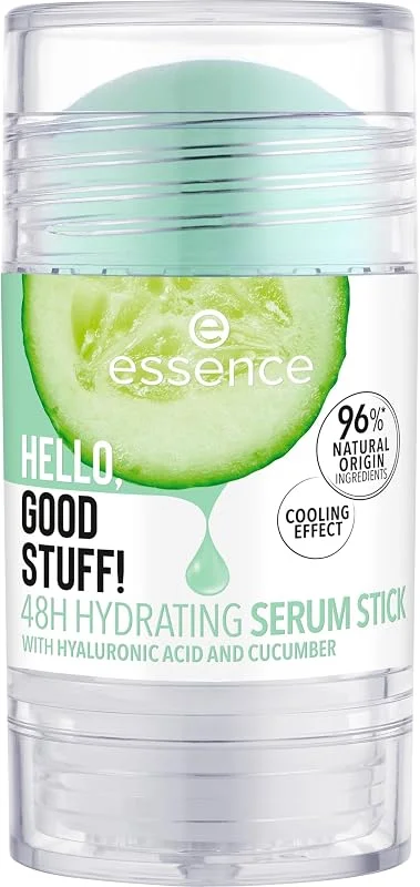 essence HELLO, GOOD STUFF! 48H HYDRATING SERUM STICK, humidifiant, hydratant (30g) — Soin de la peau
