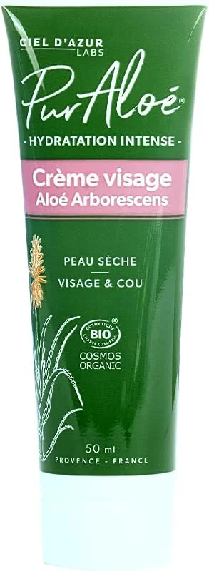 CIEL D'AZUR LABS - Crème Visage Bio Pur’Aloé - Aloé Arborescens Natif (50 ml) — Soin de la peau