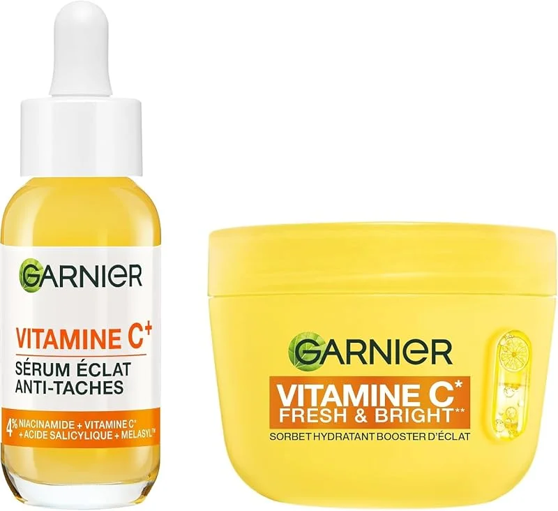 GARNIER - SkinActive Vitamine C - Crème Sorbet Hydratante Fresh & Bright (85 ml) + — Soin de la peau