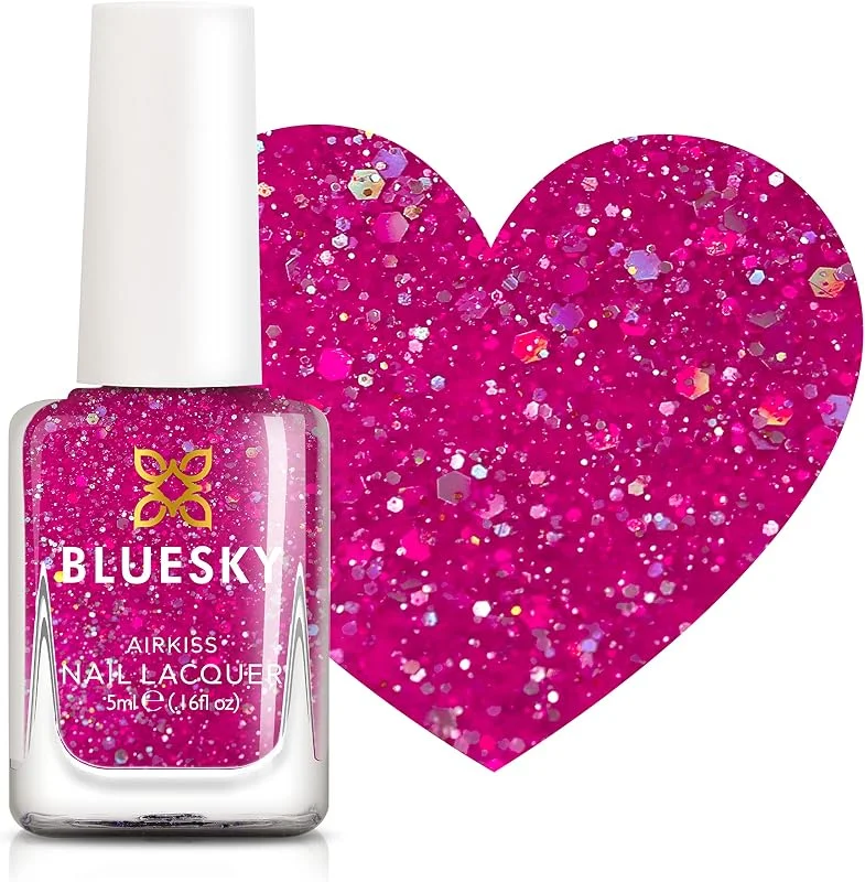 Bluesky Vernis à Ongles Enfant – DISCO TIME, Rose. Peel-Off Facile à Décoller, Non — Maquillage