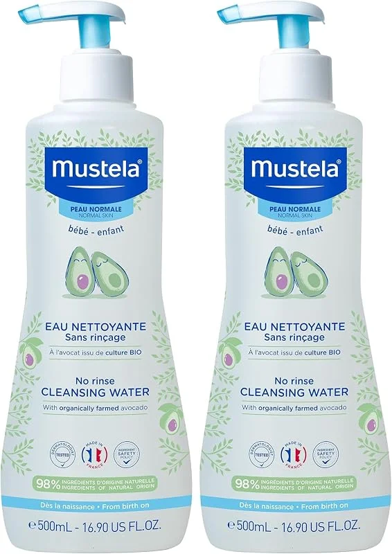 Mustela - Mustela Sans Rinçage de Bébé Nettoyage L'eau avec Avocat - 500ml (Lot de — Soin de la peau