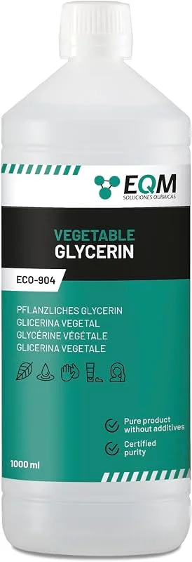 EQM - ECO-904 - Glycérine Végétale 1L - Pureté 99, 5% - Qualité Pharma — Soin de la peau