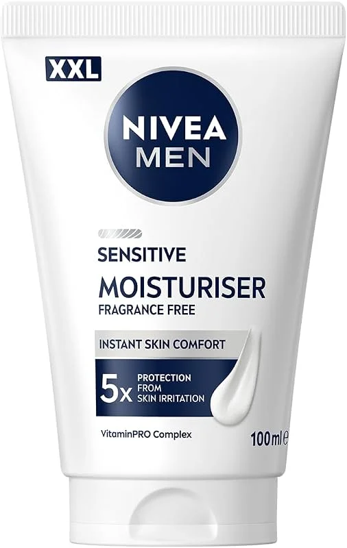 NIVEA MEN Crème Visage Hydratante Quotidien Peaux Sensibles, 100 ml — Soin de la peau