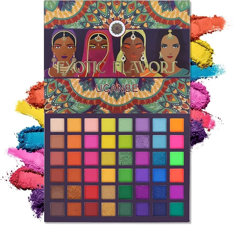 Palette de fards à paupières 48 couleurs exotiques Flavors Luxurious Blendable Glitter — Maquillage