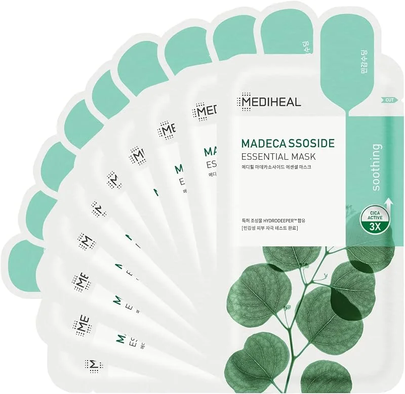 Mediheal Meilleur Masque en Tissu Coréen - Masque Essentiel Madecassoside pour — Soin de la peau