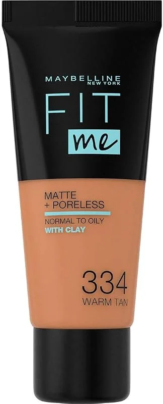 Maybelline New York Fit Me Fond de Teint Matifiant 334 Brun Doré 30ml — Maquillage