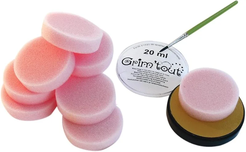 GRIM'TOUT Set de 10 éponges de maquillage, doux pour la peau, épaisseur 1, 5 cm