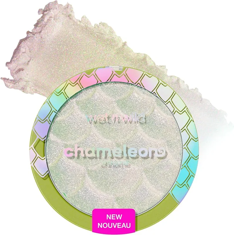 Wet n Wild Chameleon Chrome Powder Highlighter, Pigments Irisés Réfléchissant pour un — Maquillage