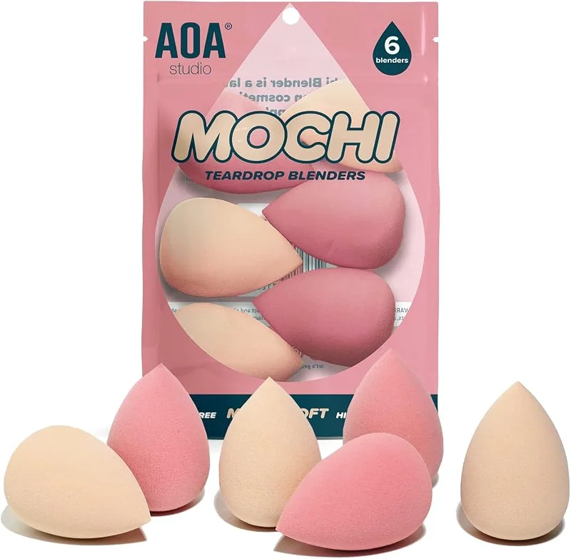 AOA Studio Collection Makeup Mochi Lot de 6 éponges de maquillage sans latex et haute définition