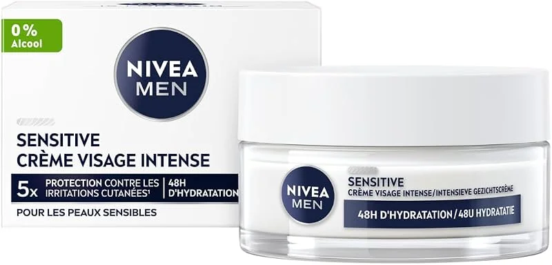 NIVEA MEN Crème Visage Intense Peaux Sensibles, 50 ml — Soin de la peau