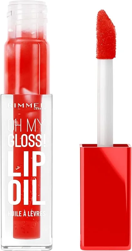 Rimmel Oh My Gloss!, 004 - Vivid Red, Huile à Lèvres, non collante, booster (6 ml) — Maquillage