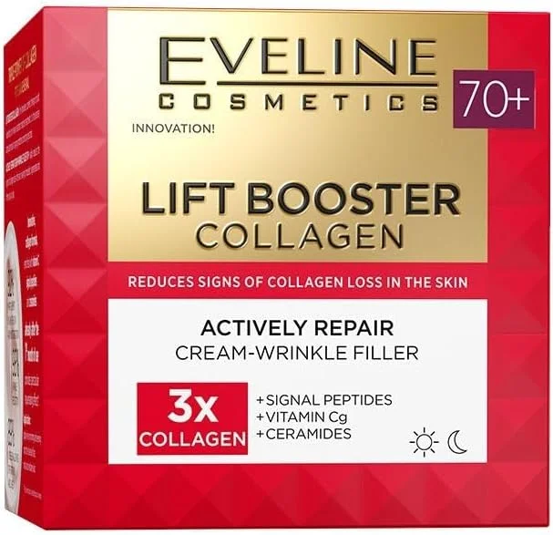 Eveline Cosmetics Lift Booster Collagen : Crème Réparatrice Anti-Rides Actif 70+ — Soin de la peau