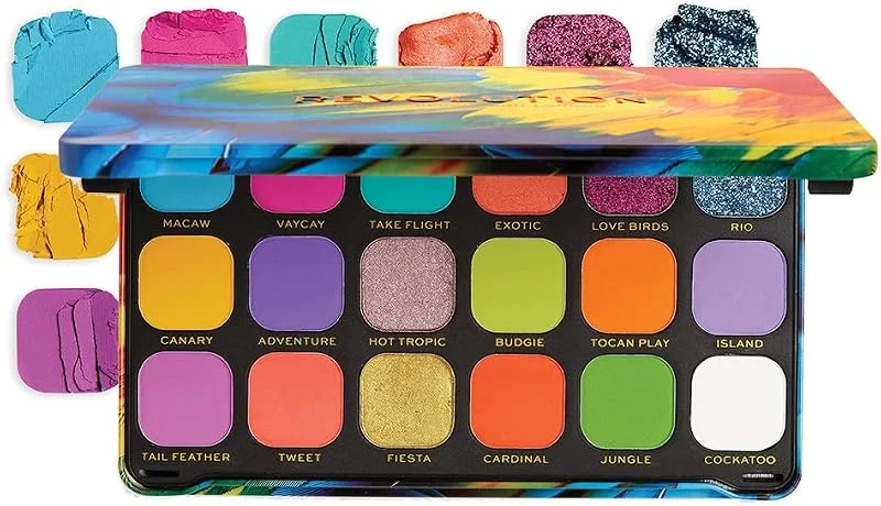 Makeup Revolution, Palette d'ombres à paupières Forever Flawless, Bird of Paradise, 18 — Maquillage