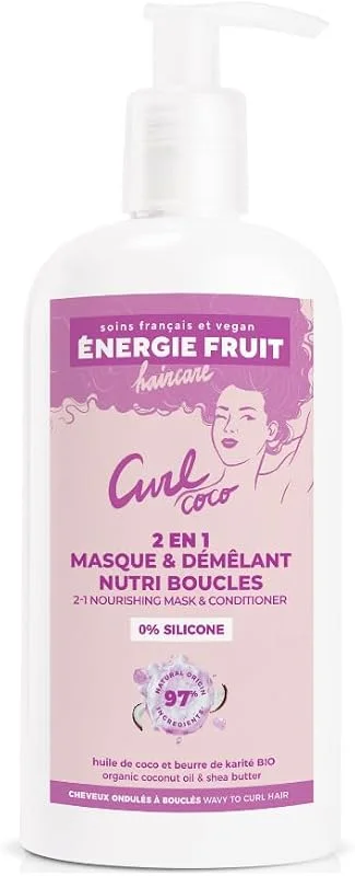 ENERGIE FRUIT Masque 2 en 1 Démêlant Nourrissant Boucles 97% Naturel 300ml — Soin de la peau