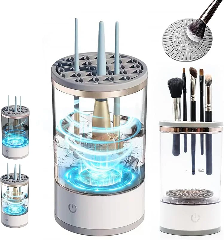 Machine de nettoyage électrique pour pinceaux de maquillage automatique, portable, réutilisable