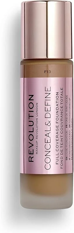 Makeup Revolution, Conceal & Define, Fond de Teint, F13, 23ml — Maquillage