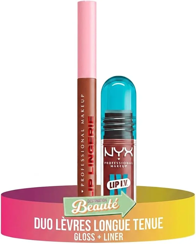 NYX Professional Makeup Routine Lèvres Stain Complète, Lip IV Gloss Hydra-Honey + Lip — Maquillage