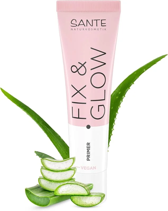 SANTE Naturkosmetik Fix & Glow Primer - 30 ml - Avec squalane et acide hyaluronique - Pour
