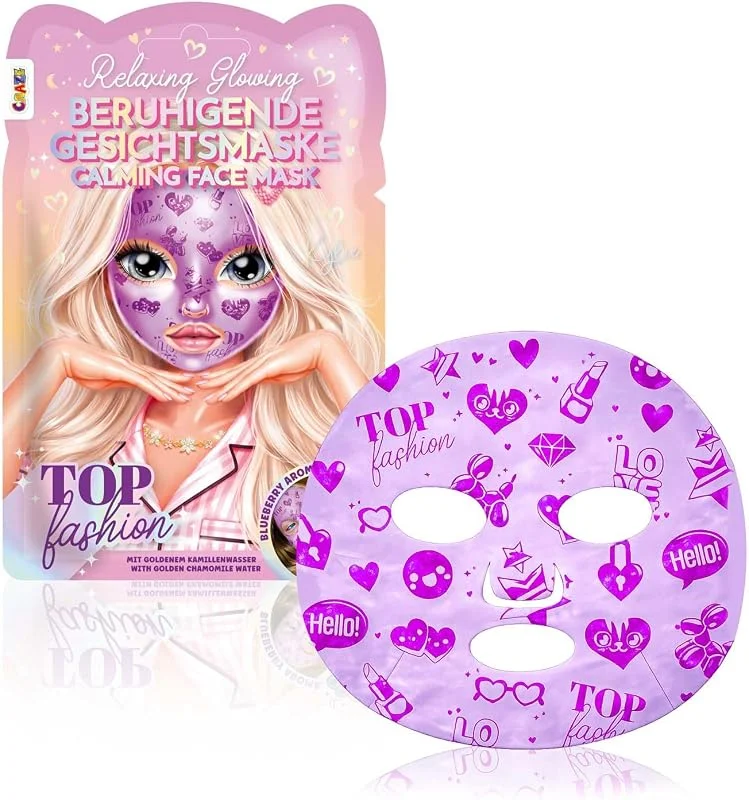 TOP FASHION Masque Visage Myrtille Apaisant au Calendula Doré — Soin de la peau