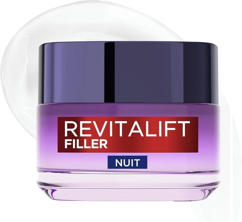 L’Oréal Paris, Revitalift Filler, crème de nuit anti-rides, hydratation longue — Soin de la peau