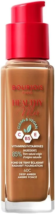 Bourjois - Fond de teint Healthy Mix Clean - 60 C Ambre Foncé — Maquillage
