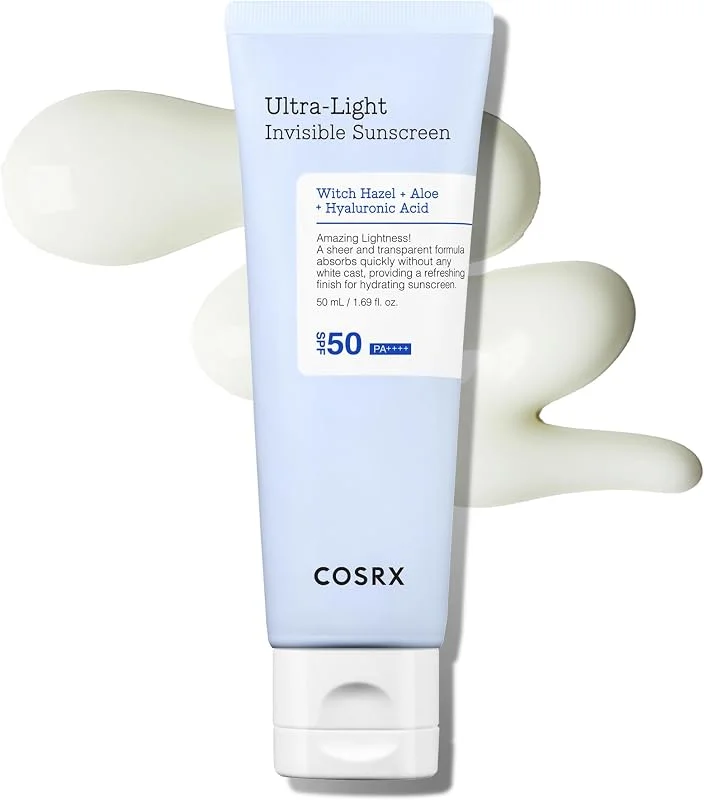 COSRX Ultra Light Invisible Sunscreen, SPF50 PA++++, Pas d'écran solaire White — Soin de la peau