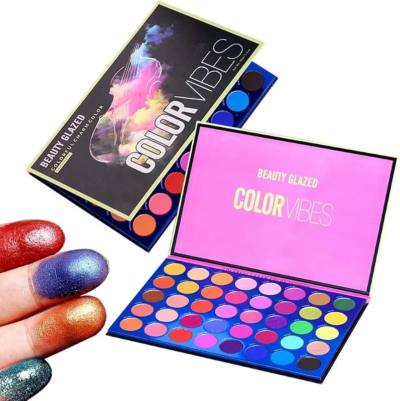 Fards à Paupières, Beauty Glazed Professional Palettes de Maquillage 40 Couleurs Pigments Pressés