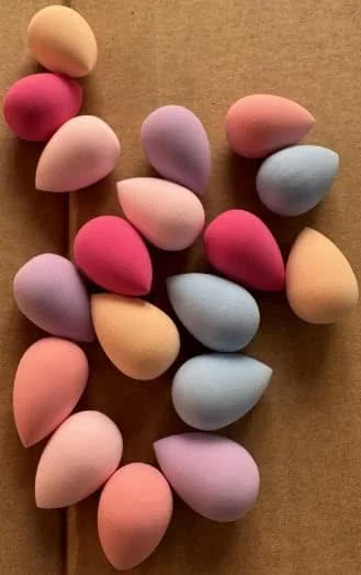 Lot de 18 éponges de maquillage pour application de poudre BB crème liquide Multicolore Éponge de