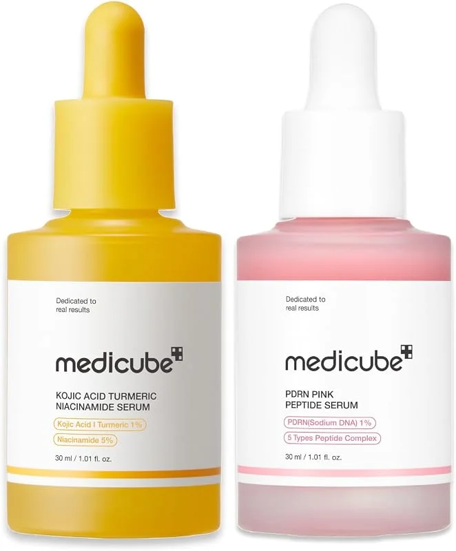 medicube Viral Serum Duo: Kojic Acid Turmeric and Salmon DNA Pink Serum — Soin de la peau