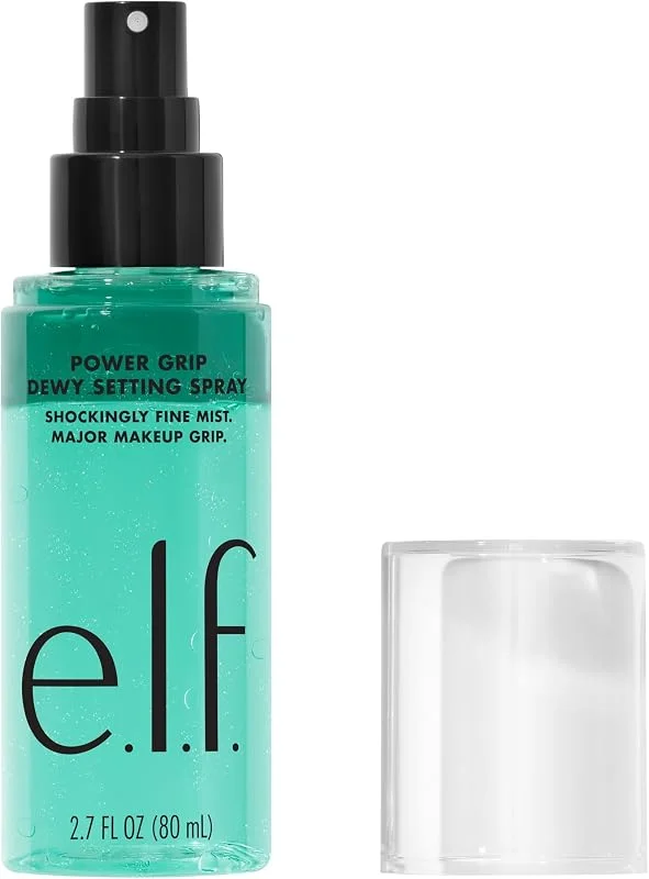 e.l.f. Spray Power Grip Dewy Setting - Formule ultra fine et longue durée - Fixe le maquillage pour
